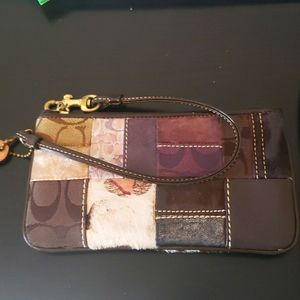 Coach patchwork wristlet